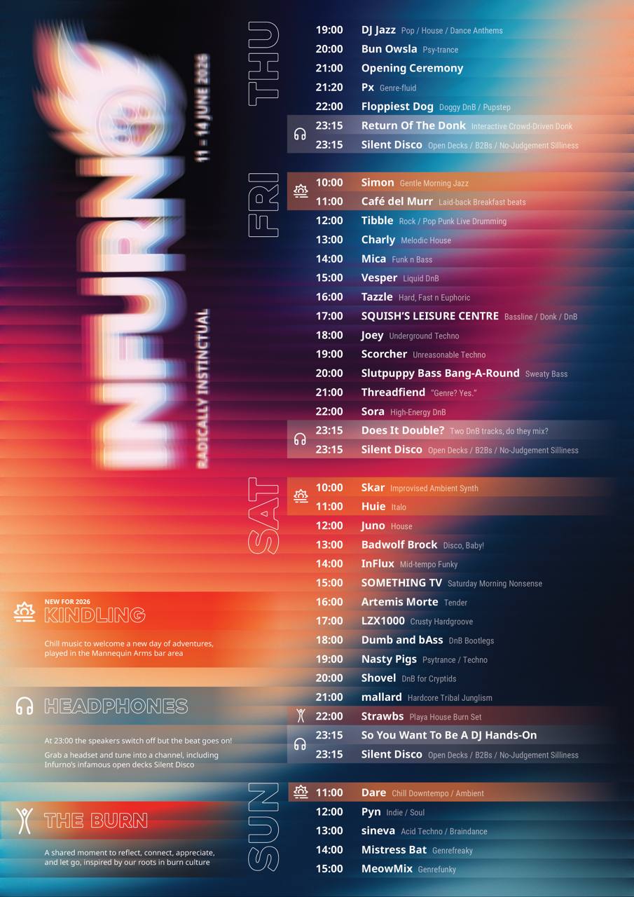 infurno lineup 2026